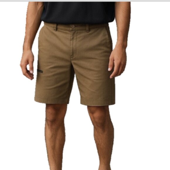 burnside Other - Burnside Men’s Khaki Shorts Sz 34 Lightweight Zip Pockets Casual 10” Inseam